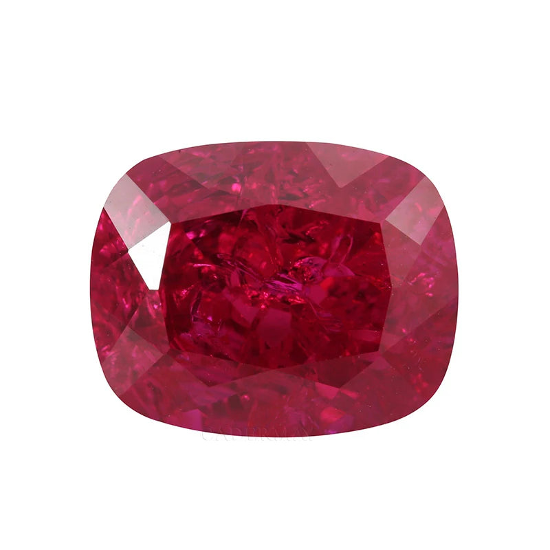 Cadermay Hot Selling Antique Cushion Shape Lab-Grown Diamond Ruby 5# 4*6mm~12*16mm Excellent Quality Synthetic Ruby Gemstone