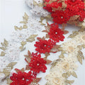 African  Embroidery 3D Polyester Trim Multi Colors Guipure Tassel Lace