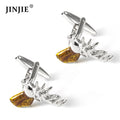 JINJIE Ready to Ship Men Fashion Novelty Style Animal Deer Head Cufflinks for Men Wholesale