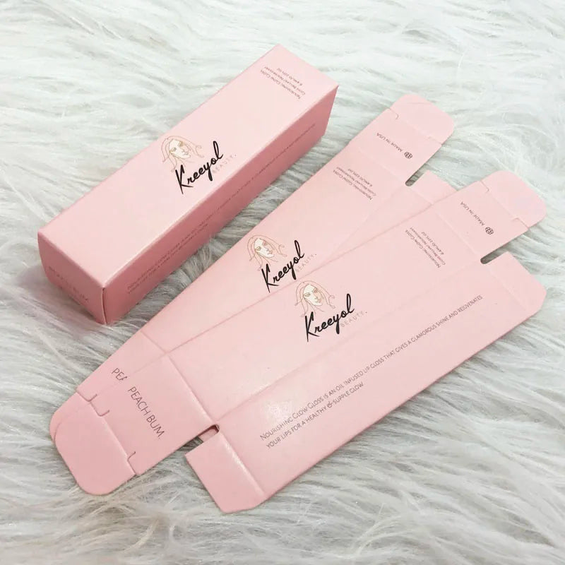 Packaging Recyclable Cosmetic Lip Balm Lip Gloss Liquid Lipstick Sponge Liner Folders for Facial Cleanser