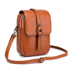 2026 Fashion Messenger Bags Women Mobile Phone Bag Genuine Leather Crossbody Bag