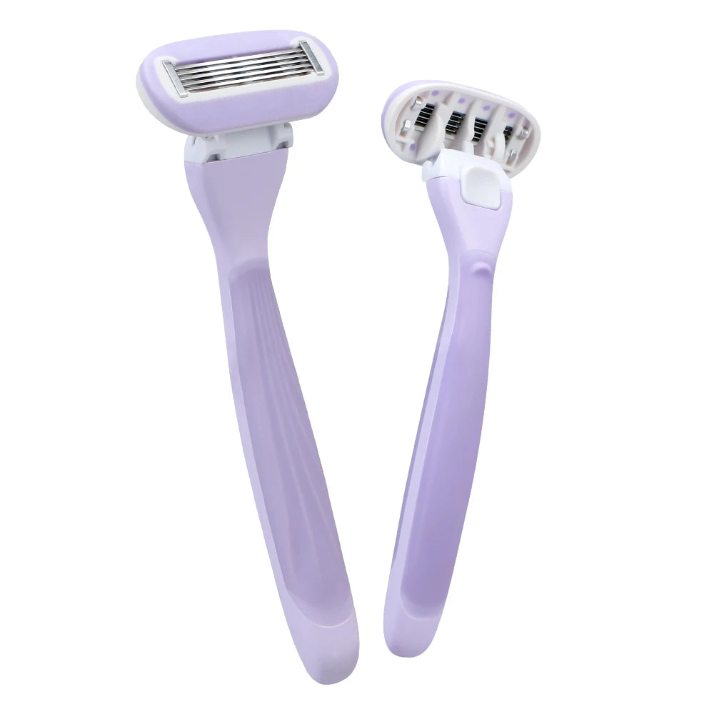 New Product Metal Handle System 5 Blade Removal Body Razor for Lady 3 Cartridges