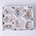 HZ Wholesale Price Natural Rough Plated Crystal Geode Mineral Stone Specimen Box Set