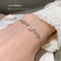 2023 Brass Gold Adjustable Bracelet Four-leaf Clover Micro-set Zircon Bracelet Adjustable Opal Clover Bracelet for Women