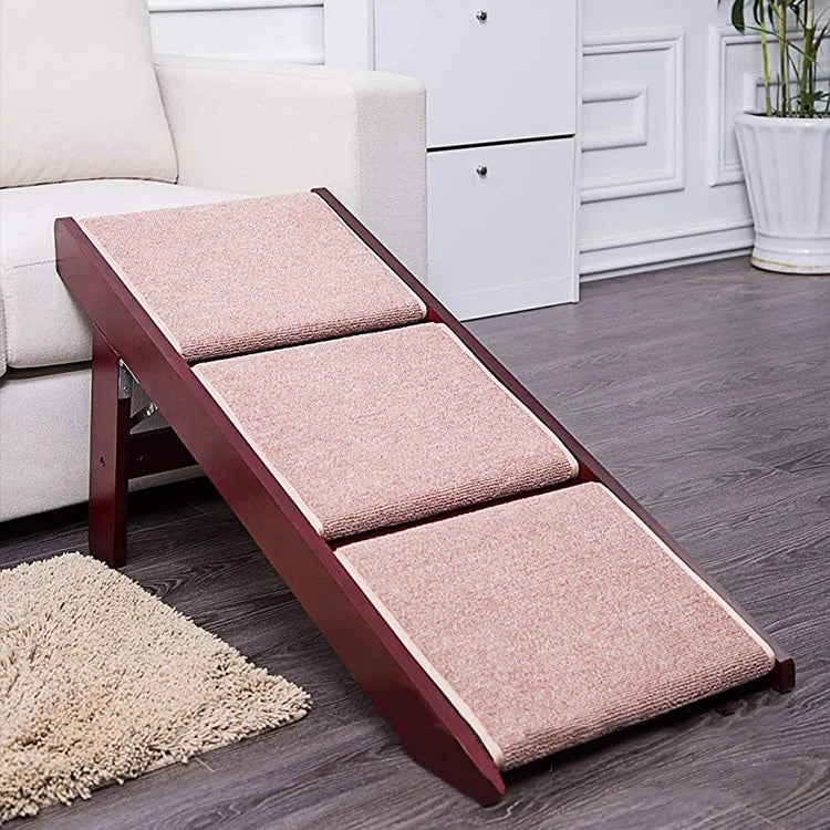 GMTPET Wooden Dog Pet Stairs Folding Steps Dog Ramp Pawramp Dog Ladder Modern Classic