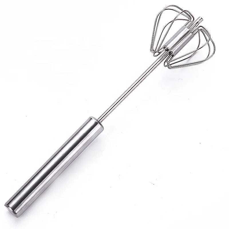 Factory Wholesale 11 Inch Stainless Steel PP Handle Eco-Friendly Metal Hand-Held Egg Beater for Home Kitchen Use