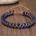 Factory Make Customize Logo Real Natural Stone a Grade Quality Tiger Eye Jewelry Men Women Macrame Custom Bracelet