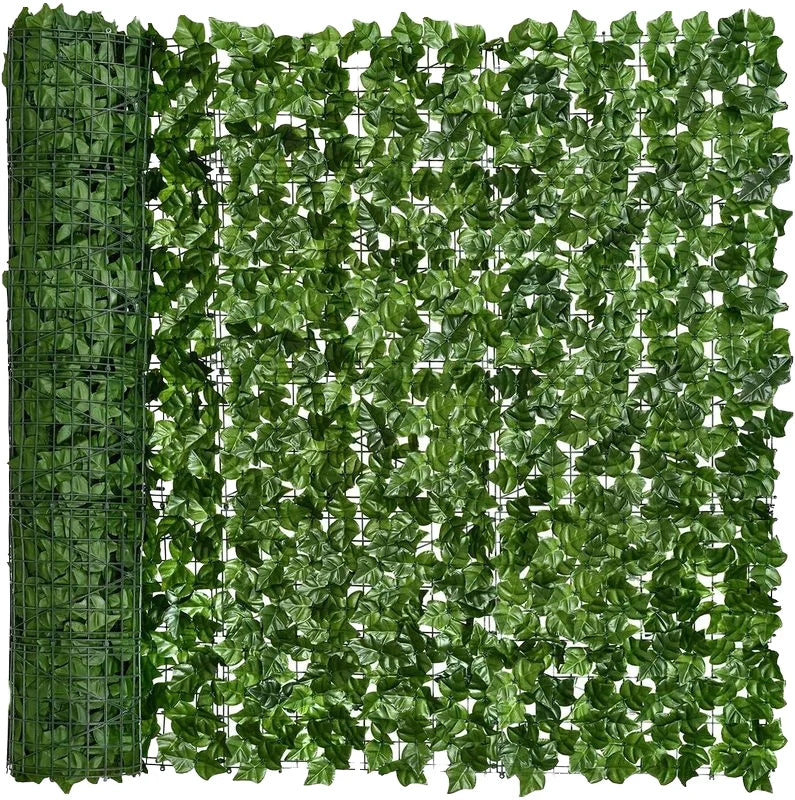 Popular Telescopic Garden Fence with Realistic Faux Ivy Grass Leaves Effective Yard Privacy Artificial Plant