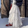 New Spring Trendy Ladies Slimming Multi Level High-end Yarn Skirt Half Body Skirt