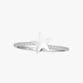 Ailmay Genuine 925 Sterling Silver Exquisite Fashion Star Clear Zircon Rings for Women Girls Anti-allergy Fine Jewelry Gifts