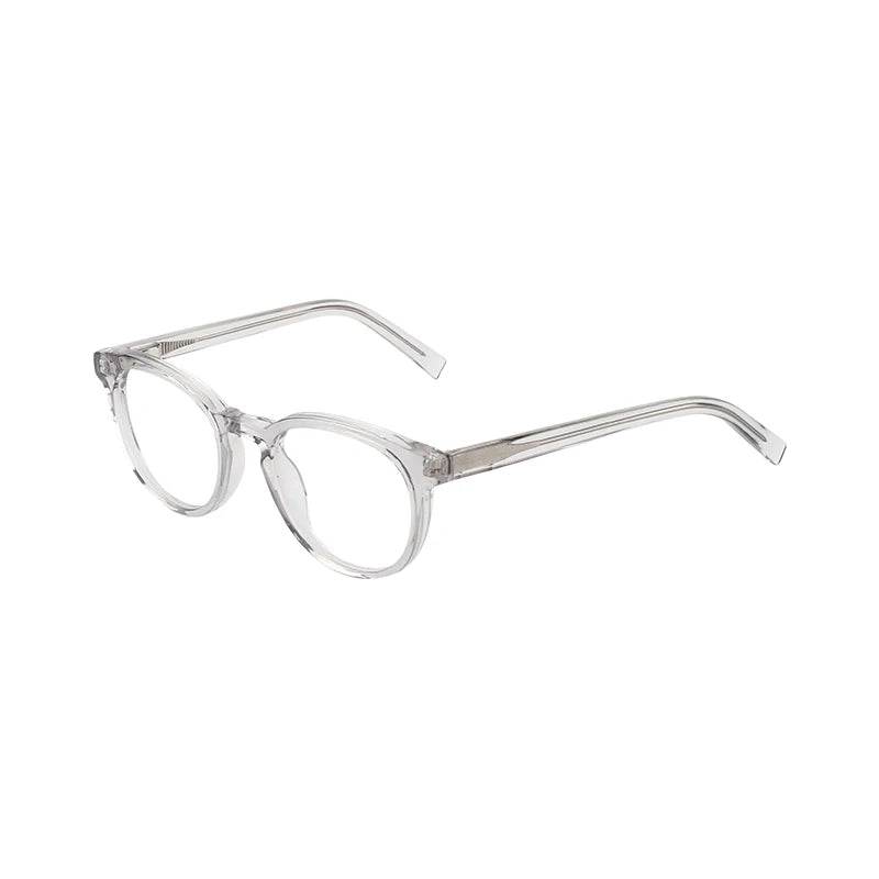 Custom Round Clear Acetate Eyeglasses Frame Classic Style Optical Prescription Glasses