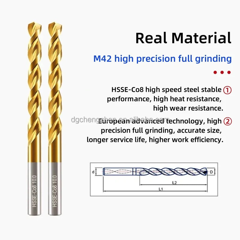 OEM High-Performance HSS Steel CNC Twist Drill Bits Energy-Saving Silver Green Reduced Shank Hex Black Oxide Cobalt Drill Bit