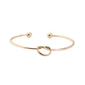Gold Silver Black Love Knot Bangle Bracelet Simple Knotted Bangle Cuffs Bracelet for Women Girls Bow Knot Necklace