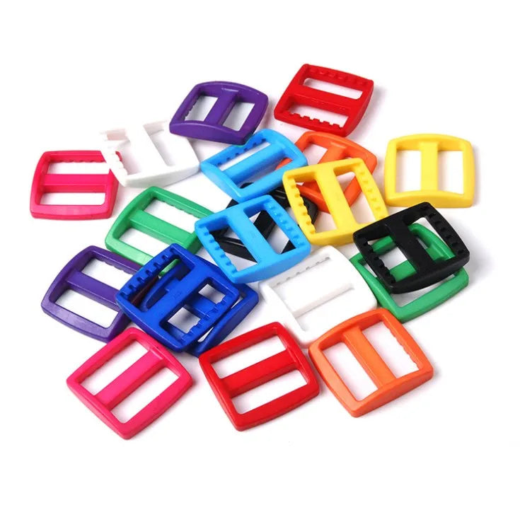 Colors 25 mm  Square Slider Adjustable Buckle Plastic Tri-glide Buckle