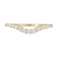 925 Sterling Silver18K Gold Plated Curved CZ Ring Elegant Engagement Wedding Band Jewelry for Bridal Stacking Anniversary Gifts