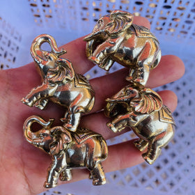 Wholesale Natural Hand Carved Crystal Animal Carving Pyrite Stones Elephant for Gift