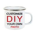 YIWU TOPEAK Customized Enamel Mug Camping Cup Travel Coffee Mug 8oz 9oz 12oz Sublimation Metal Enamel Mug