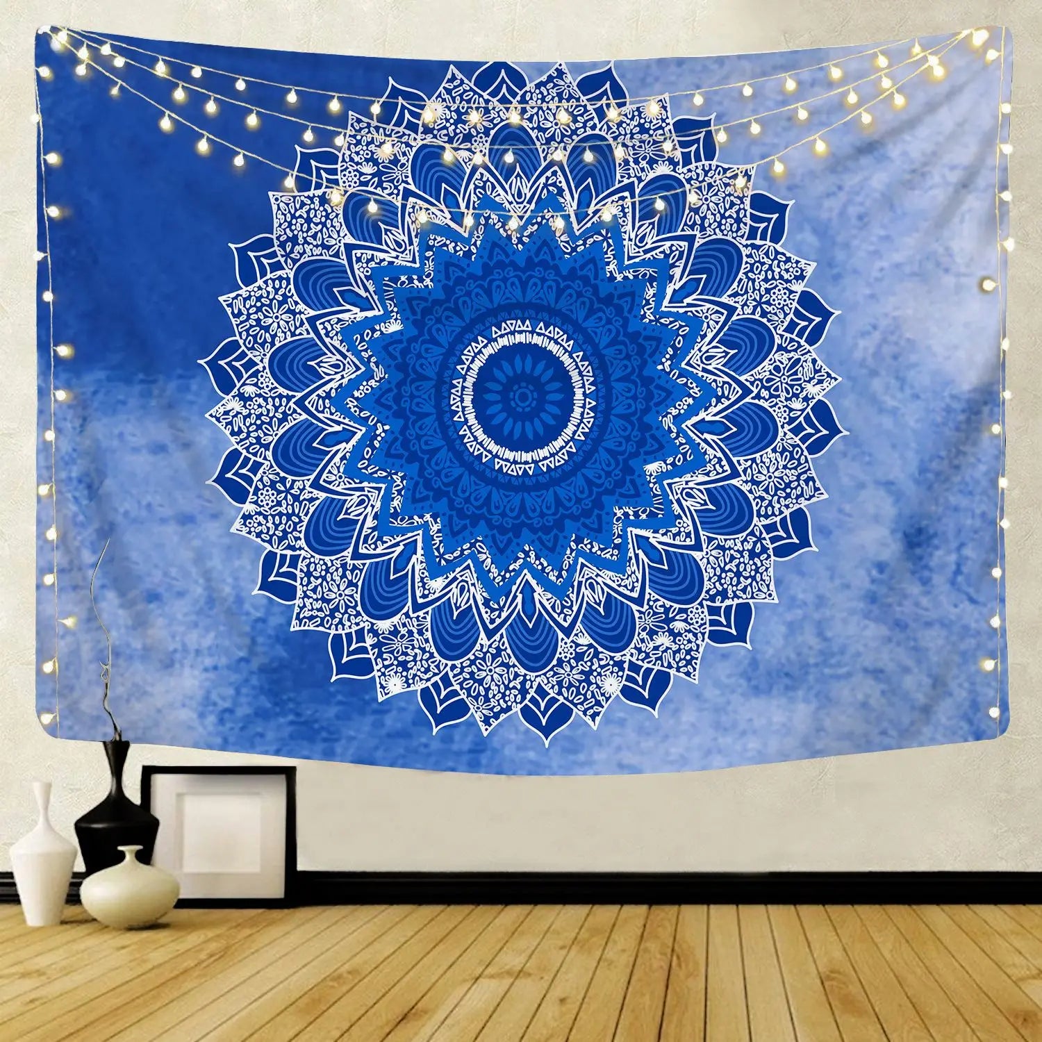 3D Printing Mandala Tapestry Boho Wall Hanging Tapestry Cloth Fabric Psychedelic Tapestry Home Decoration