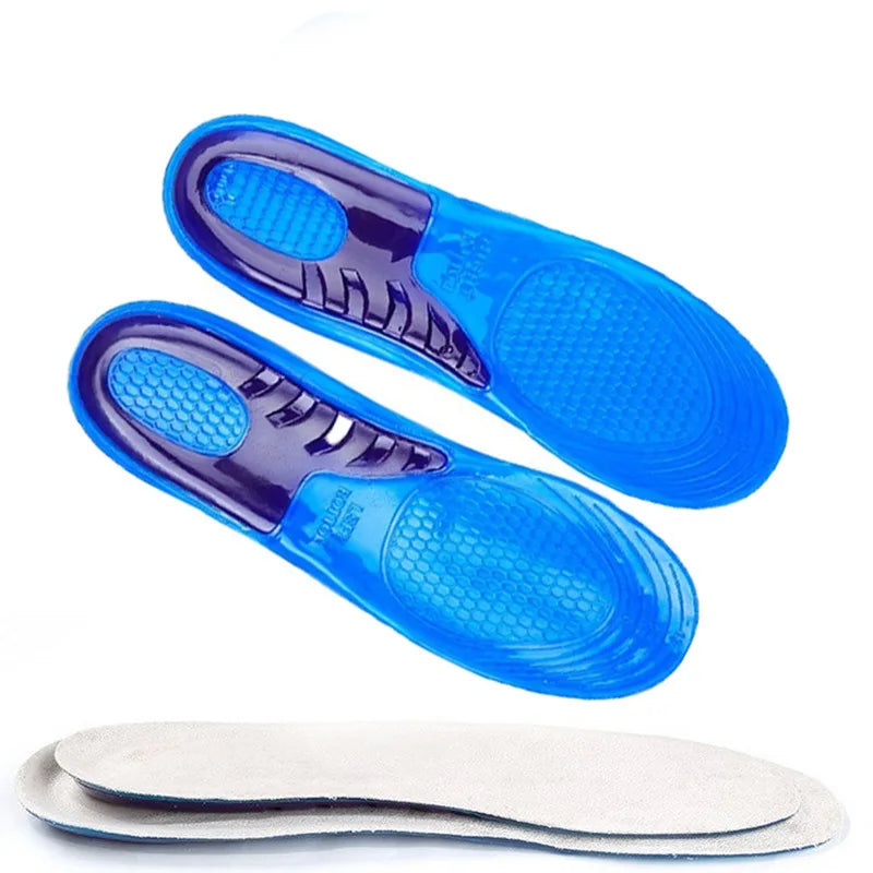 Silicone Insole Shock Absorbing Soft and Comfortable Breathable Insole TPE High Elasticity Fleece Sports Insole