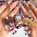 Vigreat Anime Inspired Custom Acrylic Design with Durable Magnetic Closure for Secure Key Holding Magnetic Keychain