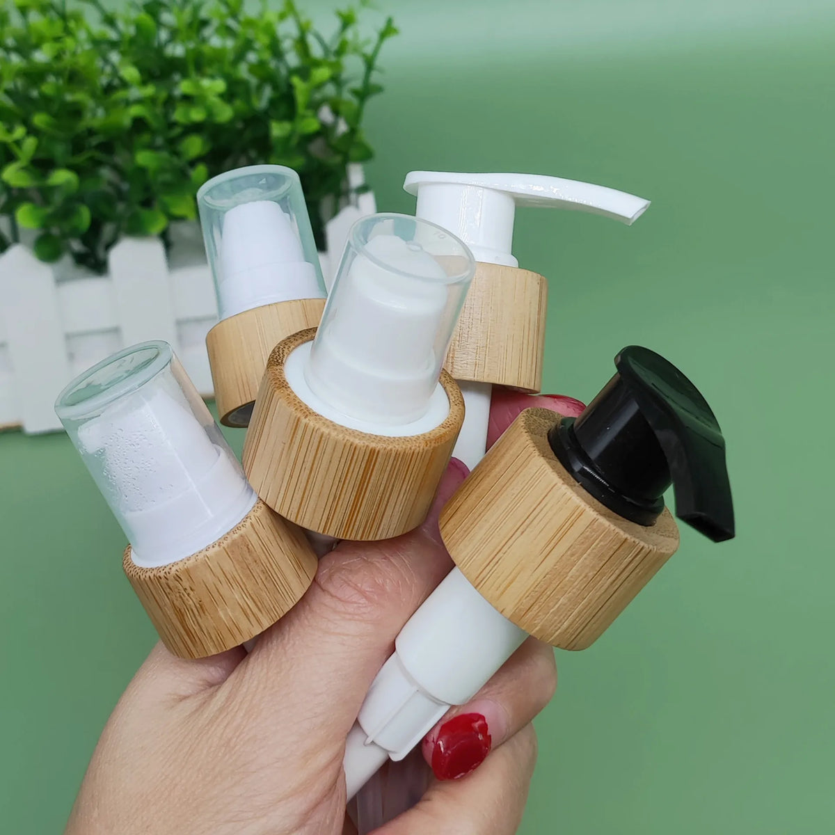 Stocks Eco Friendly Nature Soap Dispenser Pump 24/410 28/410 Bamboo Shampoo Hand Wash Lotion Pump for Bottle