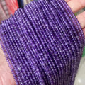 Fine Amethyst Faceted Beads 3mm Cutting Loose Purple Crystal Quartz Loose Strand for for Bracelet Necklace DIY Jewelry Making