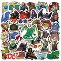 50Pcs New Dungeons and Dragons Cartoon Graffiti Stickers for Laptop Car Refrigerator Vinyl Board Game Sticker