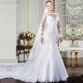 S0270H 2024 New Best Selling Bridal Lace Embroidered Flower Mermaid Tulle Elegant Wedding Dress