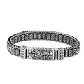9mm New Arrival Wholesale 925 Sterling Silver Dragon Bracelet Men's Vintage Woven Punk Hiphop Bracelet Jewelry