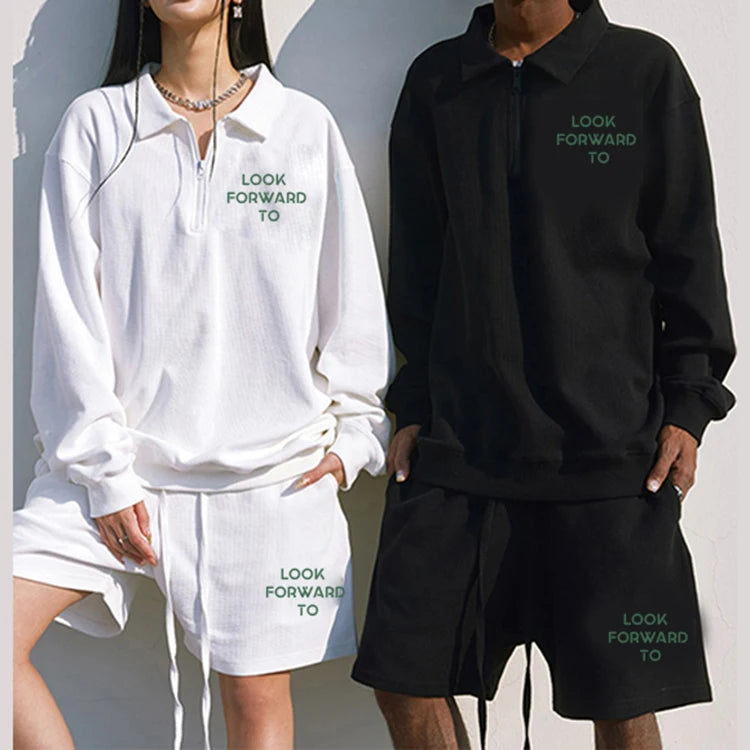 K220170 New Man Polo Shirts Set Custom logo Casual Short Sleeve Terry Shirt Casual Two Piece Polo Shirt and Short Tracksuit Set