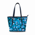 Large Capacity Women's Floral Print Lightweight Tote Bags New Fashionable PU Leather Handbags with Waterproof Feature