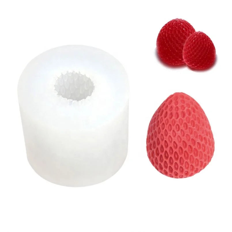 Hengya Cute Strawberry DIY Silicon Fondant Cake Molds 3D Candy Cake Chocolate Soap Mold