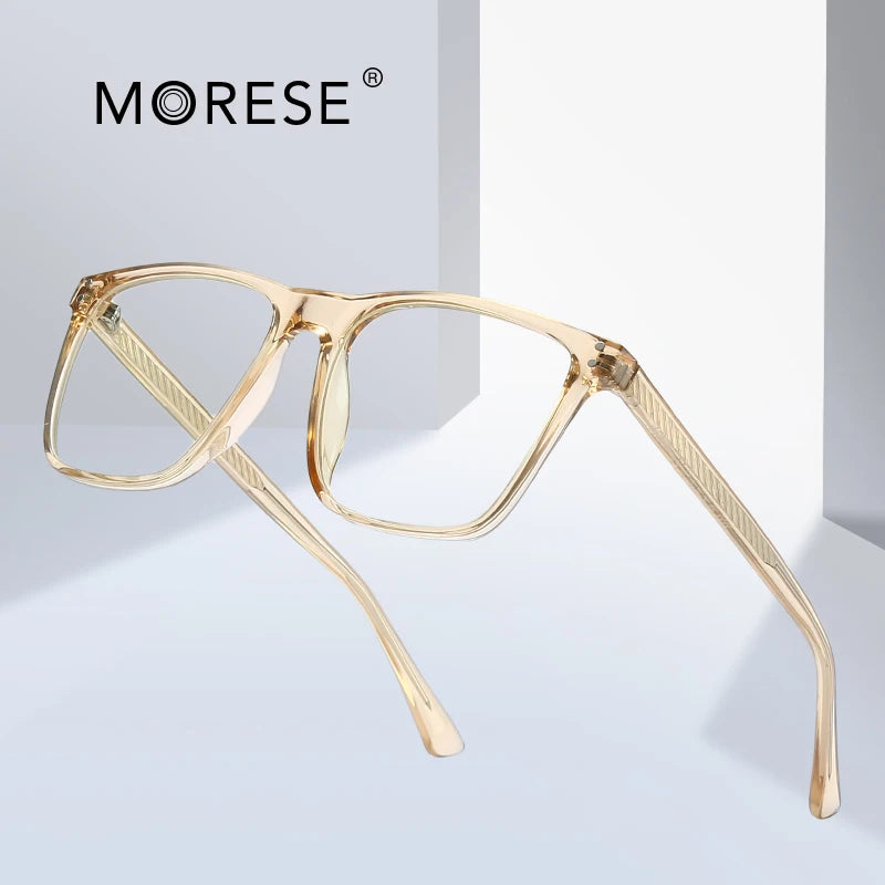MORESE 2032 Thick TR90 Transparent Anti Blue Light Glasses Optical Eyewear Eyeglasses Big Frames for Men