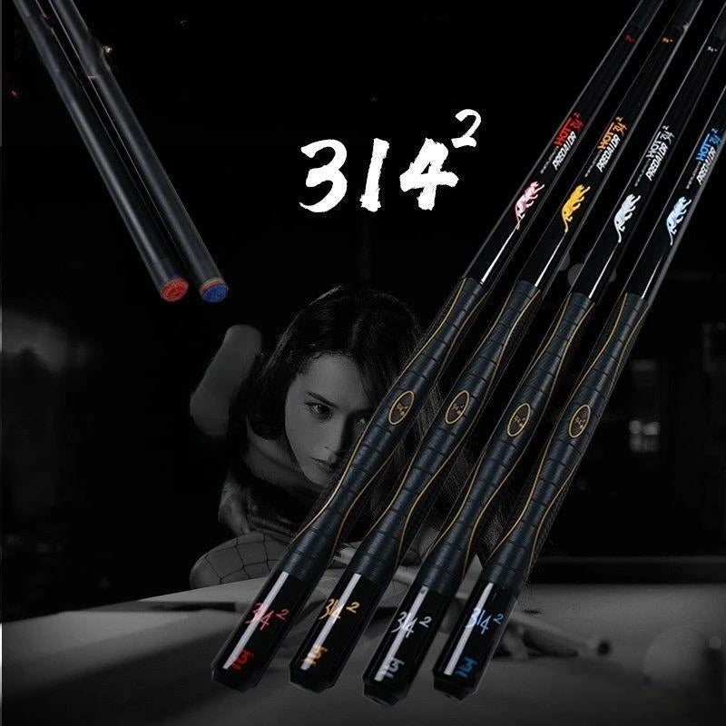 Jaguar 3142 Black Technology Carbon Fiber Pool Cue 12.75mm American Nine Ball Pool Cue Aluminum Alloy Interface