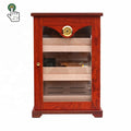 Custom Handmade Spanish Cedar Cigar Humidor Display Cabinet With Hydrometer Glass Humidor