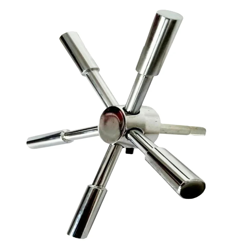 Luxury 5-Spoke Safe Handle Chrome Finish Metal Zinc Wardrobe Bedroom Living Room Durable Easy Installation MOUNT Brand