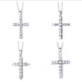 Solid Silver 925 Jesus Cross Pendant Necklace Jewelry for Women Christmas Gift