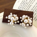 Chunky Exaggeratedly Large Multiple Pearl Stud Earrings for Women