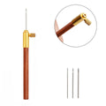 Portable French Crochet Embroidery Beading Hoop 3-in-1 Tambour Sewing Craft Crochet Hook with 3 Needles Durable Metal Material