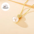 S925 Silver Moissanite Freshwater Pearl Necklace 0.1 Carat Pendant Versatile Gold Plated for Wedding Anniversary Date Day Gift
