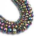 4-12MM Colorful Rondelle Faceted Crystal Glass Loose Beads for Jewelry Earrings Bracelet Accessories