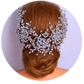 Jachon Rhinestone Pearl Headband Earrings Set the Bride's Wedding Hair Accessories Zircon Tiaras and Wedding Crown Designer