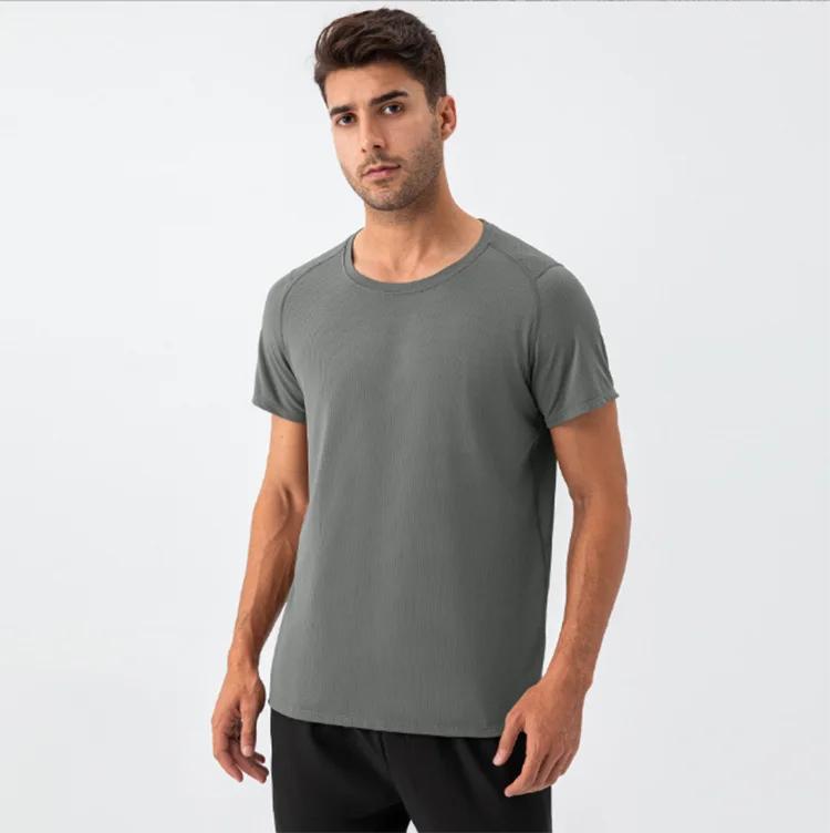 2023 Solid Color Custom logo Training Fitness Quick Dry Gym t Shirt for Men Gym T-shirt Sports Shirts