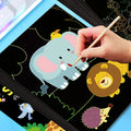 Children DIY Scratch Art Paintings Children Scratch Drawings Children Educational Diy Rainbow Playing Scratch Card Paper MegaBDM