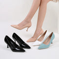 Y 36-41 7.5cm Woman's Solid Color Fine Closed Toe High Heels Single Professional Shoes for Office Ladies Female Women
