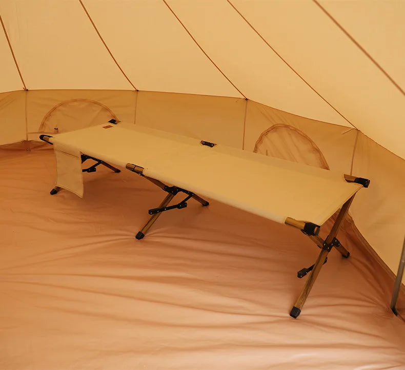 Light Color Single Folding Camp Bed/ Camping Folding Bed /Bed Folding Reliable Good Quality Outdoor Folding