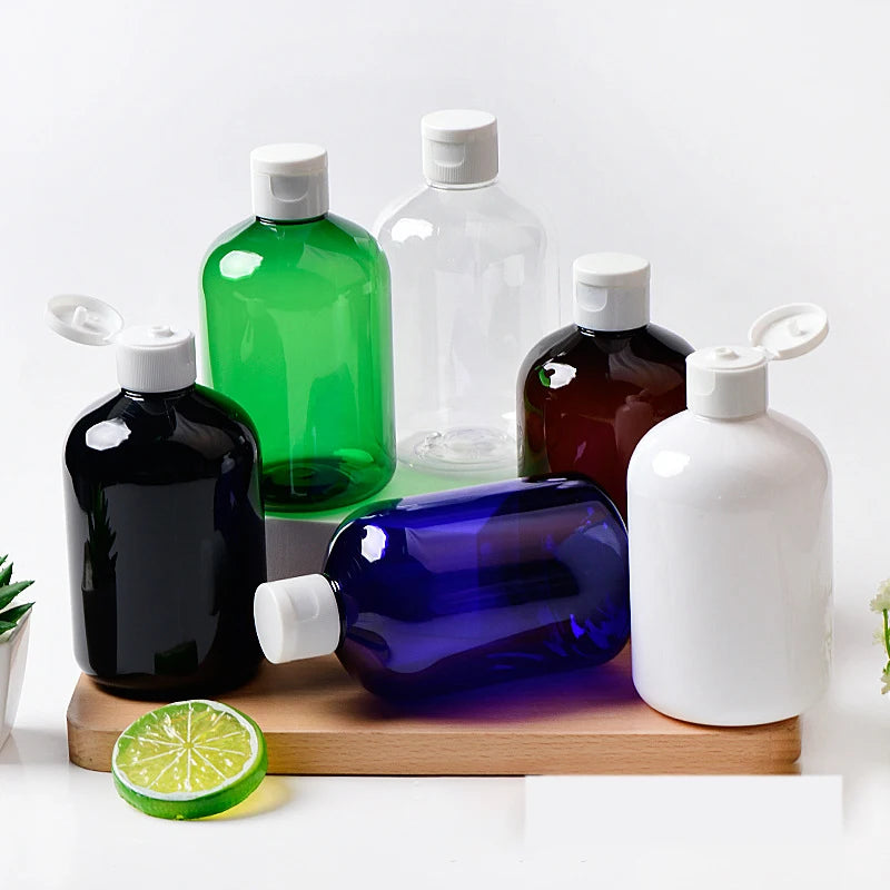 Spot 300ml Chunky Plastic PET Flip Bottle a Variety of Colors to Choose From Disc Lid Is Used for Cosmetic Bottle