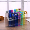 Custom  logo 380ml square Sports Drinking Bottle Portable A5 Notebook Water Bottle