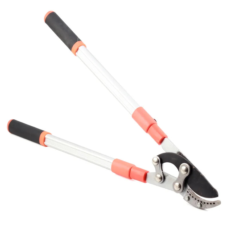 Telescopic DIY Grade Rubber Handle Steel Blade Garden Lopper & Tree Pruner with Anti-Slip Grip