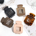 Solid Color Simple square Frosted Hair Clip Back of the Head Curly Hair Elegant and Versatile Duckbeak Clip Hair Accessory